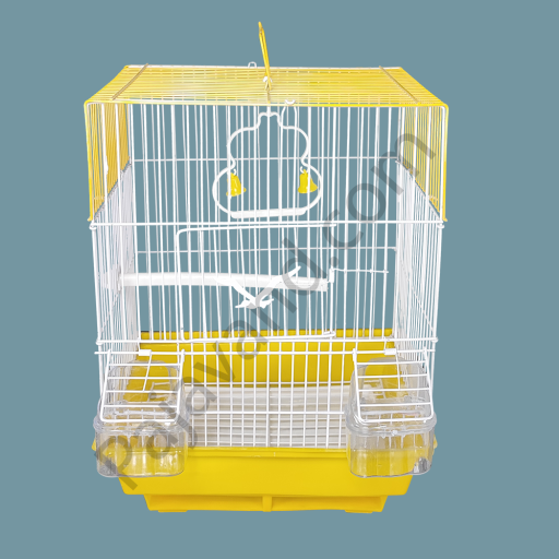 Pajavand Yellow Bird Cage - Two-Cup Model
