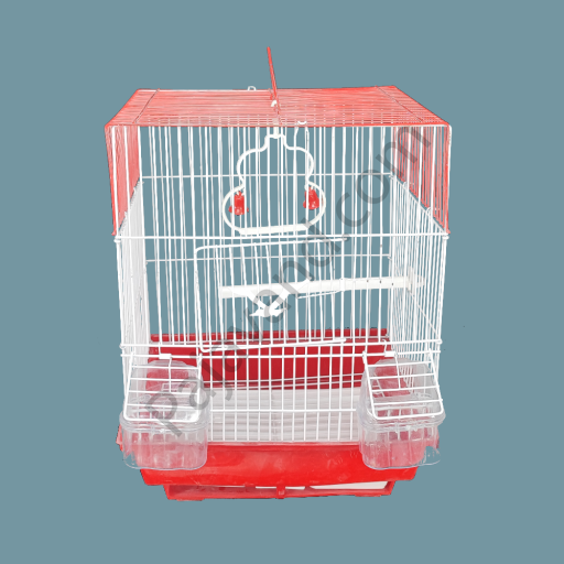 Pajavand Red Bird Cage - Two-Cup Model