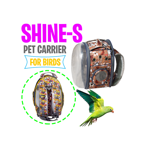 کیف حمل فضایی شفاف پشت ساده دنیل مدل Shine-S - مخصوص پرندگان