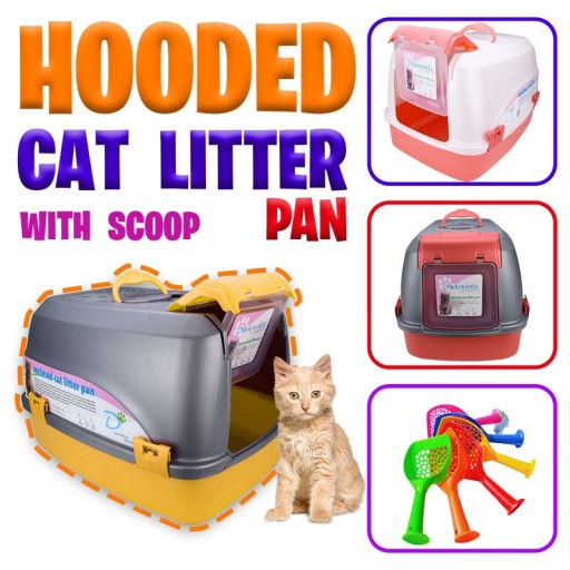 Danniel HOODED cat litter with free scoop